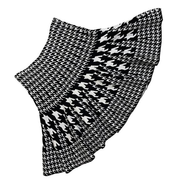 Joy Joy S/M Sweater Set | Houndstooth Print, Stretch Knit Streetwear, Skirt, Top - Picture 3 of 5